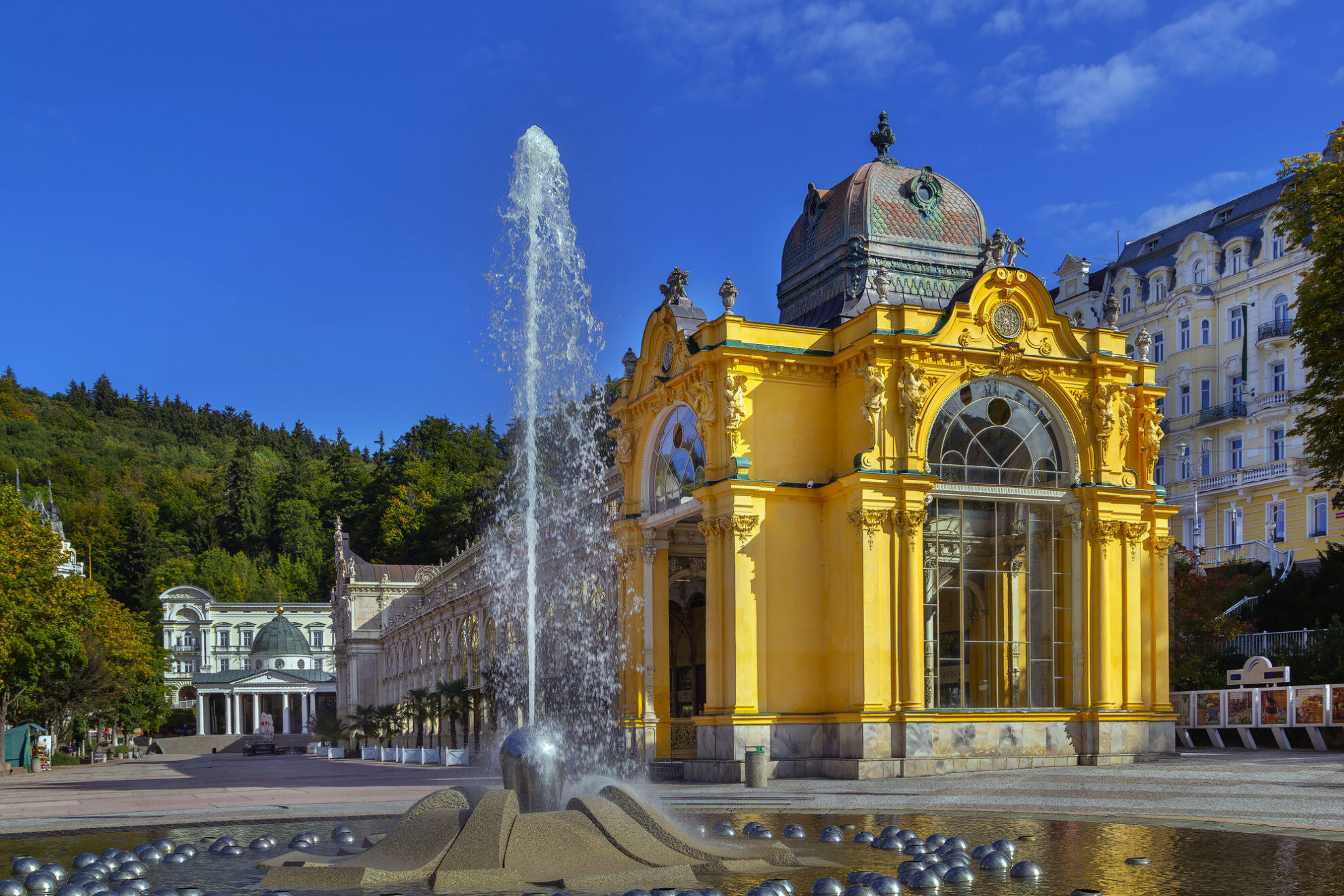 Marienbad, Tschechien, Kolonnade, Singende Fontäne
